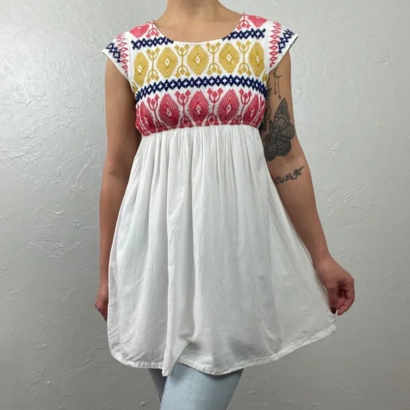 Romeo & Juliet Couture boho embroidered empire waist tunic XS - Picture 3 of 12